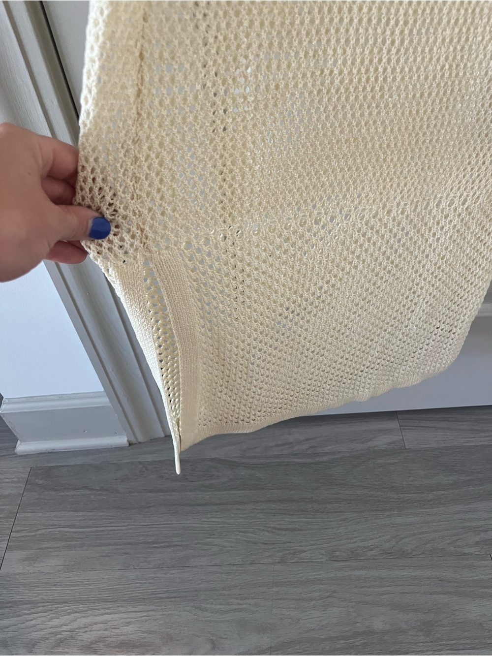 Francesca's Collections Cream Crochet Maxi Dress - Picture 6 of 7